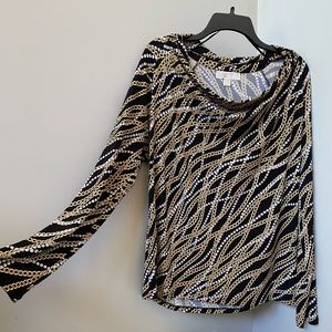 MICHAEL Michael Kors Printed Long Sleeve Top